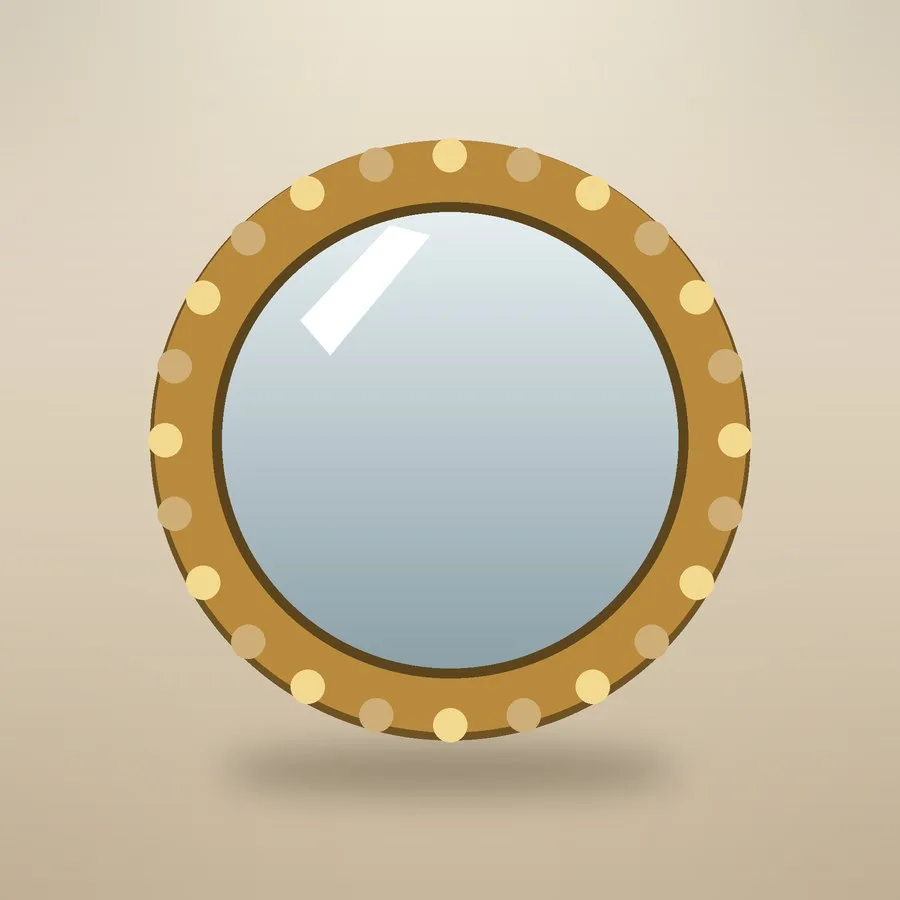 [demo] Round Brass Mirror